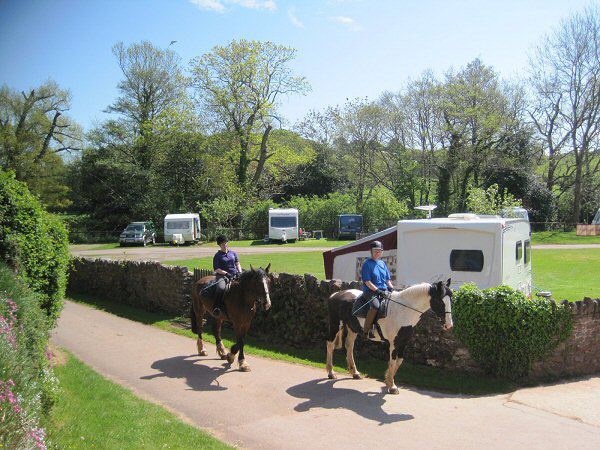 Touring pitches and horse riders