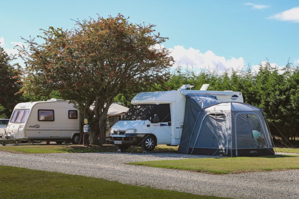 Touring pitches on hardstanding