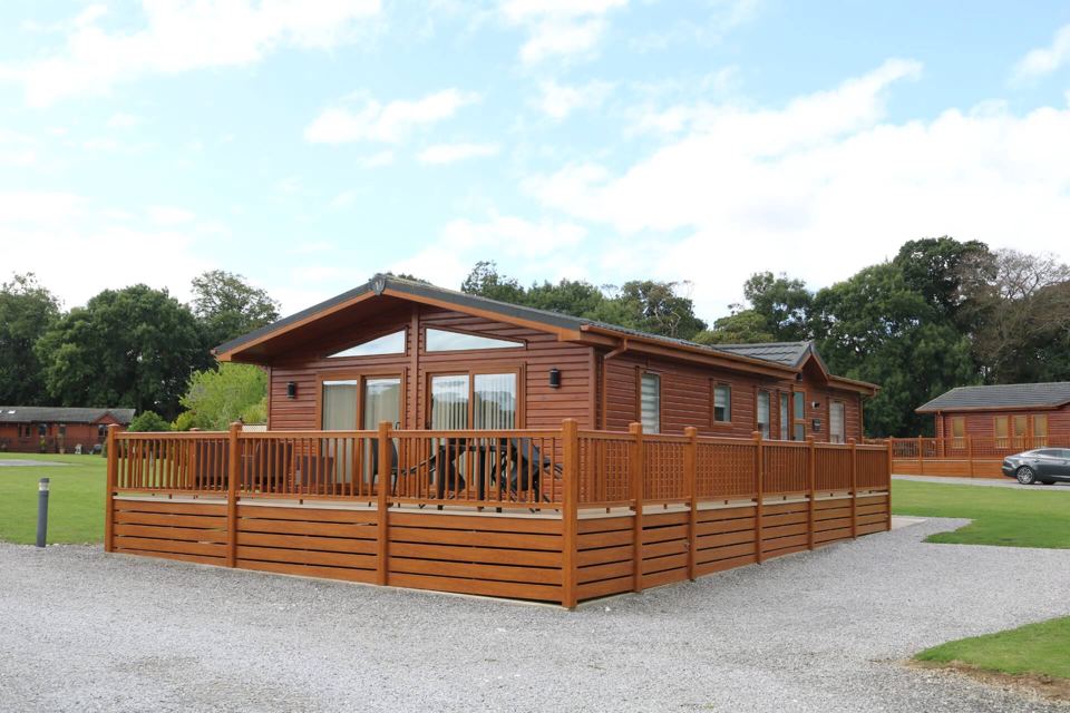 Lodge with raised decking