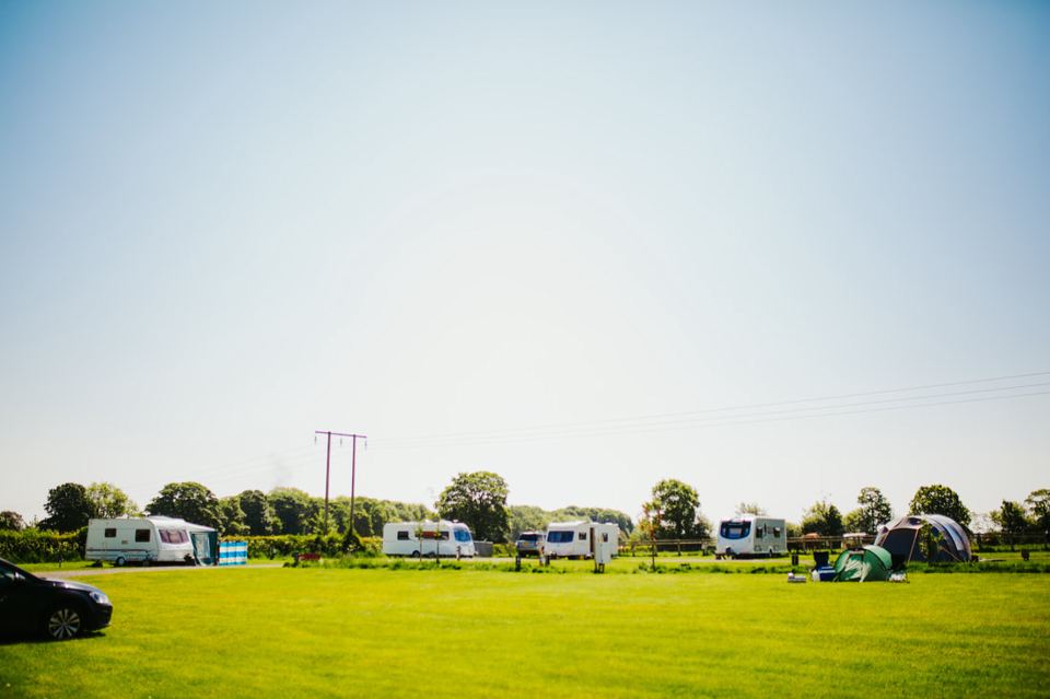 Grass pitches in the field