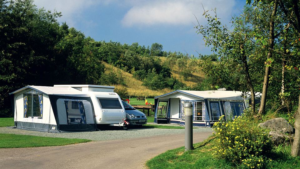 Awnings on hardstanding pitches