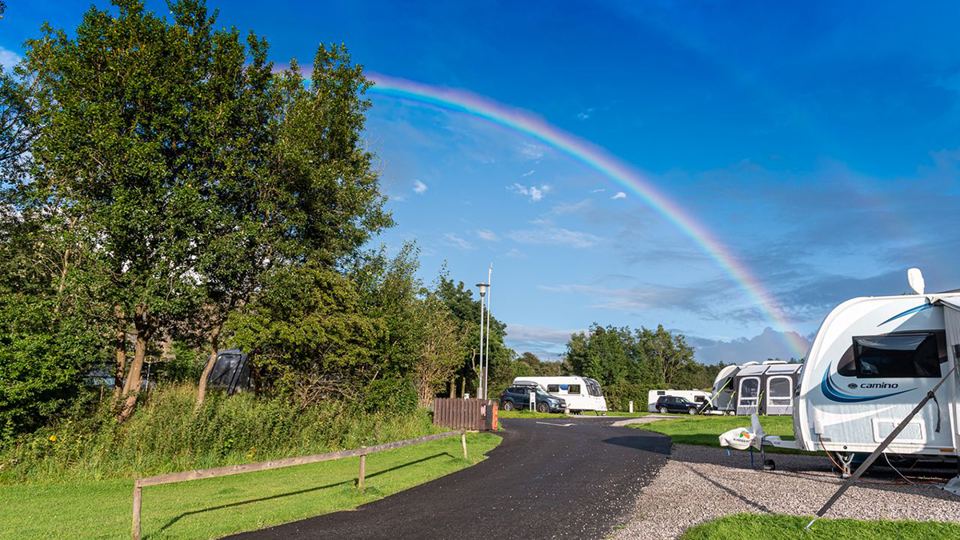 Site road and pitches