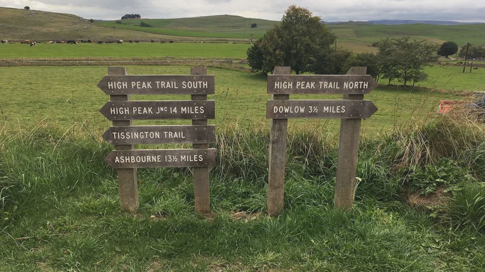 High Peak Trail signpost