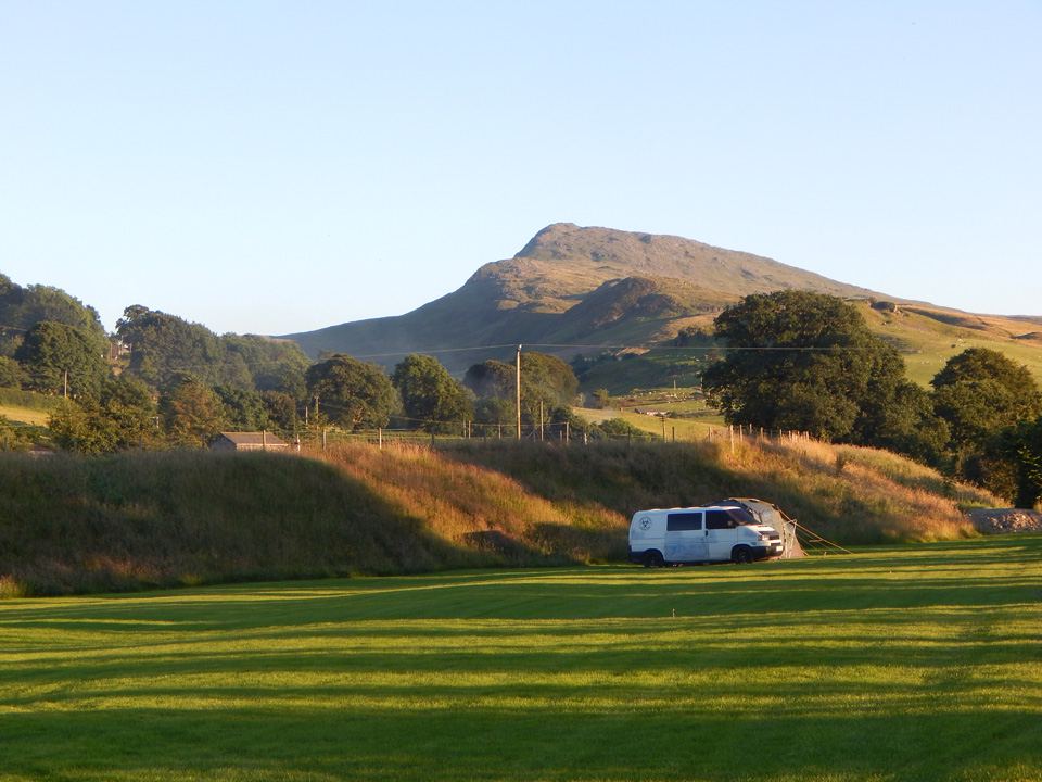 Campervan on the field