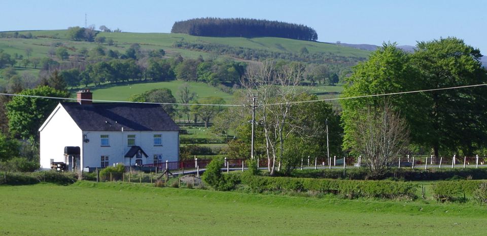 B&B house across the field