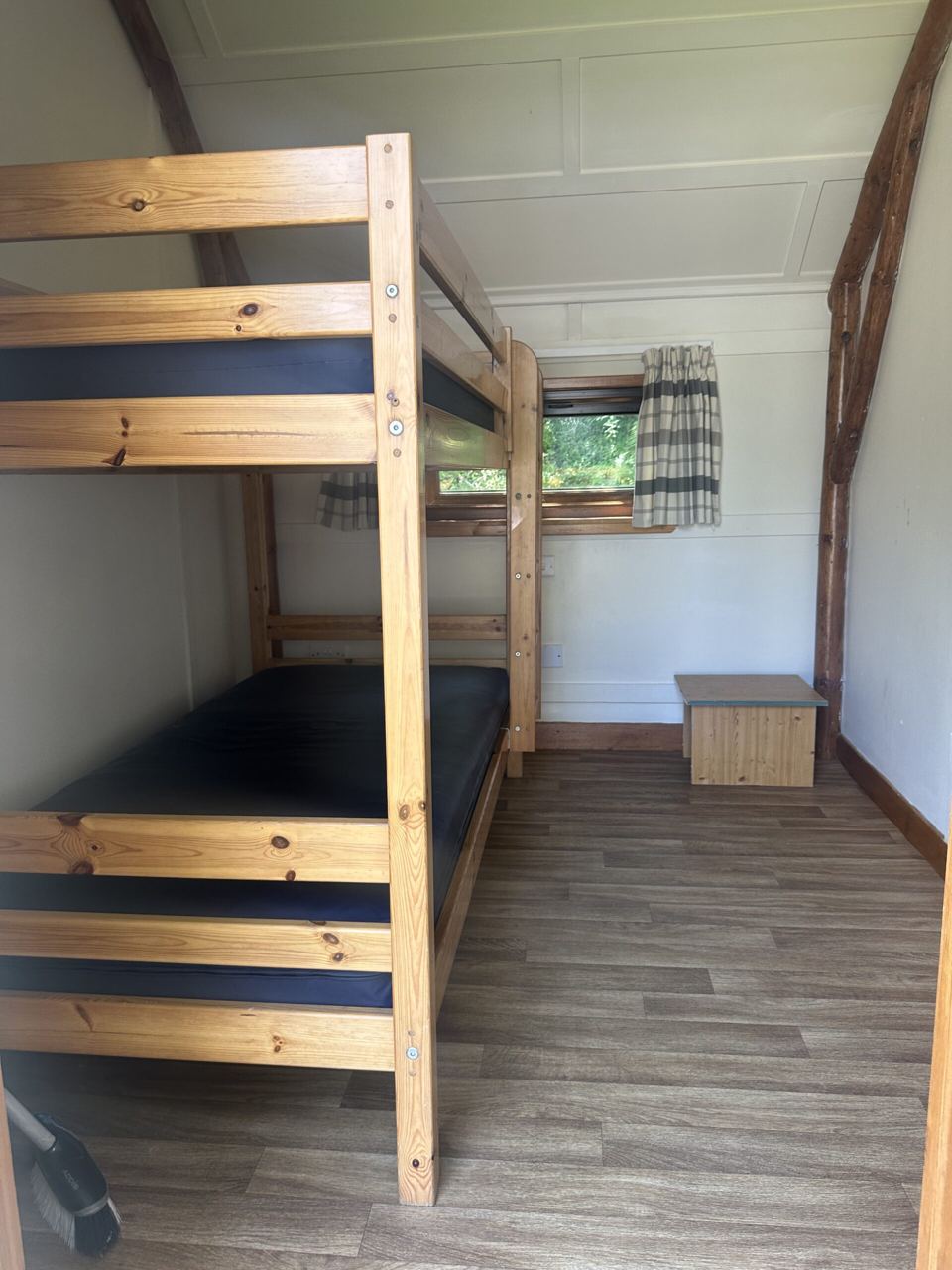 Bunk beds inside a hut