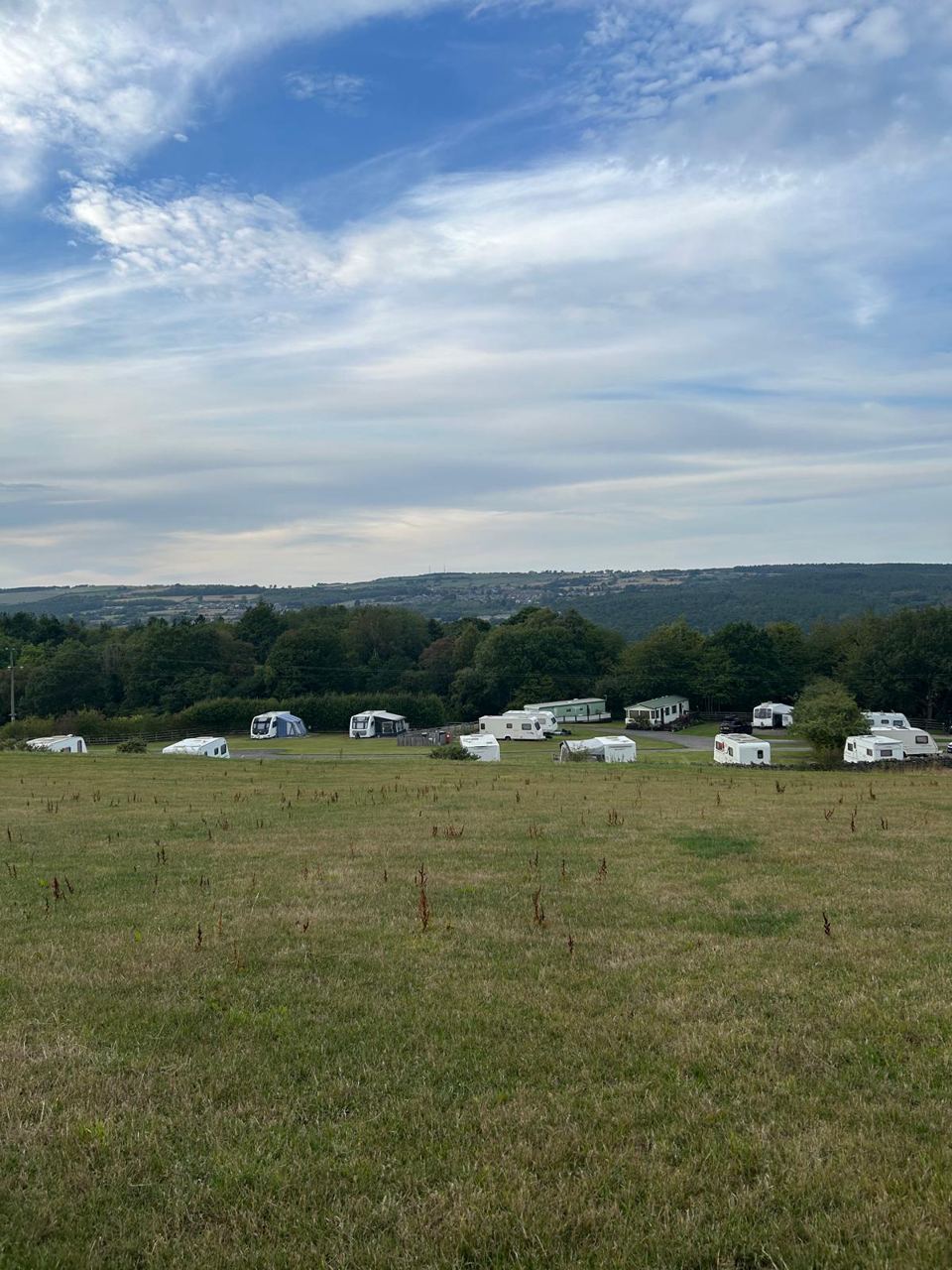 Caravans across the field