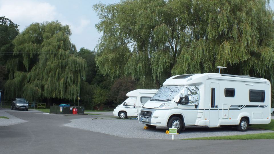 Motorhomes on hardstanding