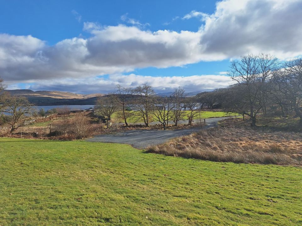 Camping field above the lake