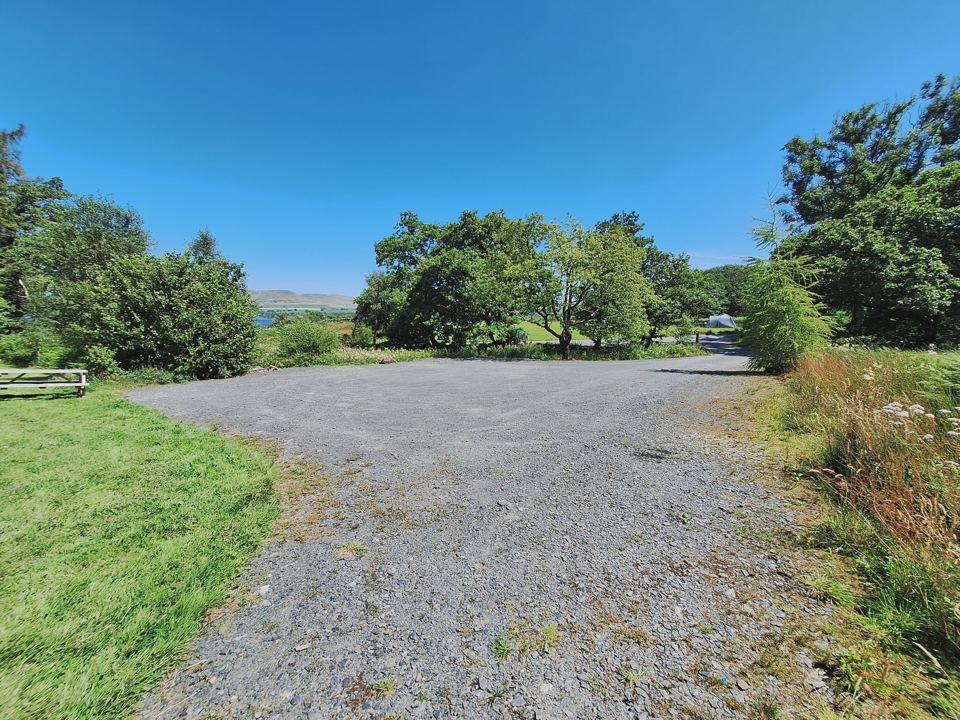 Gravel parking area