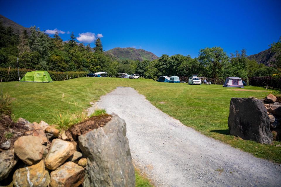 Gravel track through the pitches