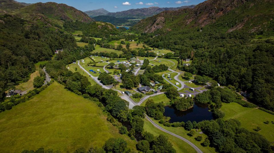 Park from above in the valley