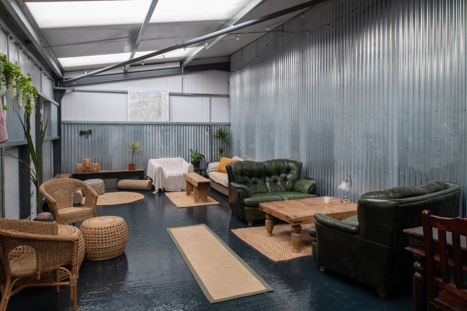 Communal shed lounge