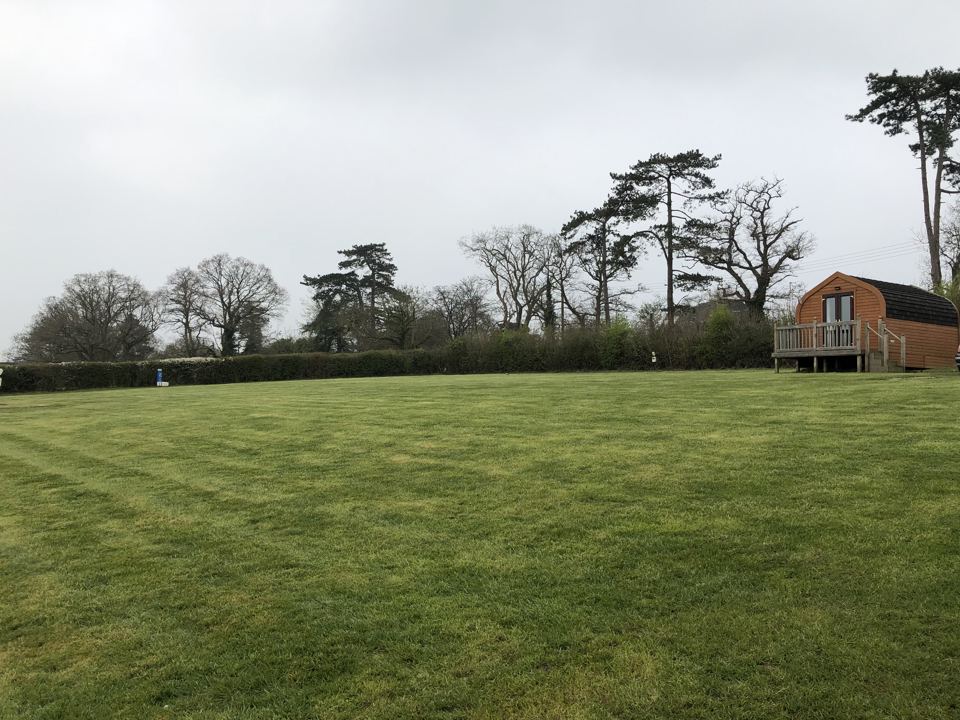Mown pitch field