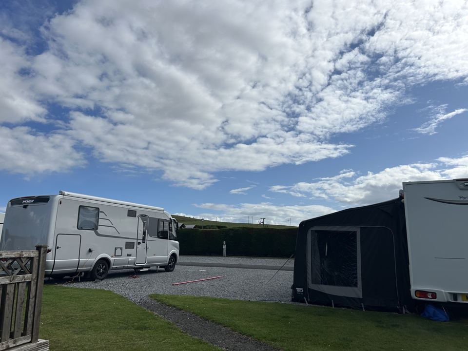 Motorhome and trailer tent pitches