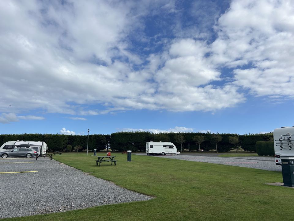 Touring bays on grass and gravel