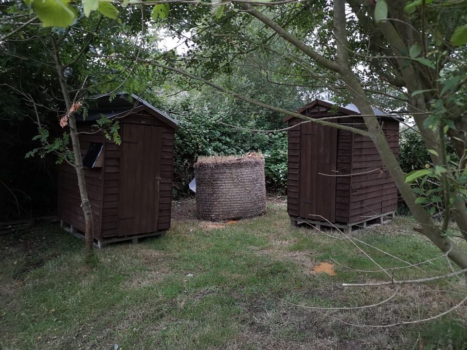 Compost toilet huts in the trees