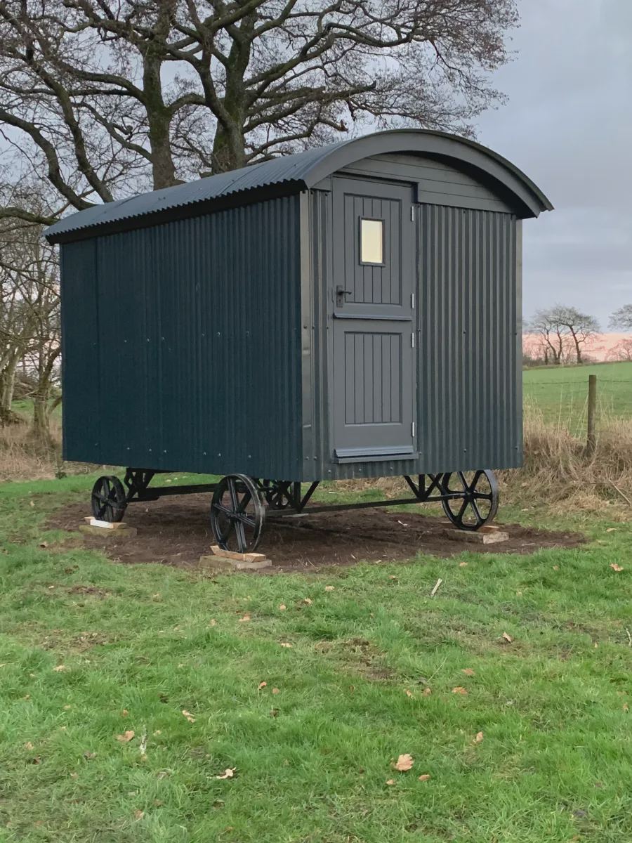 Shepherd's hut on the grass