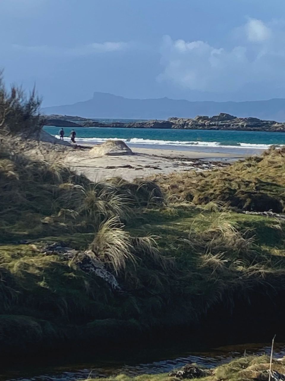 Dunes and beach to the islands