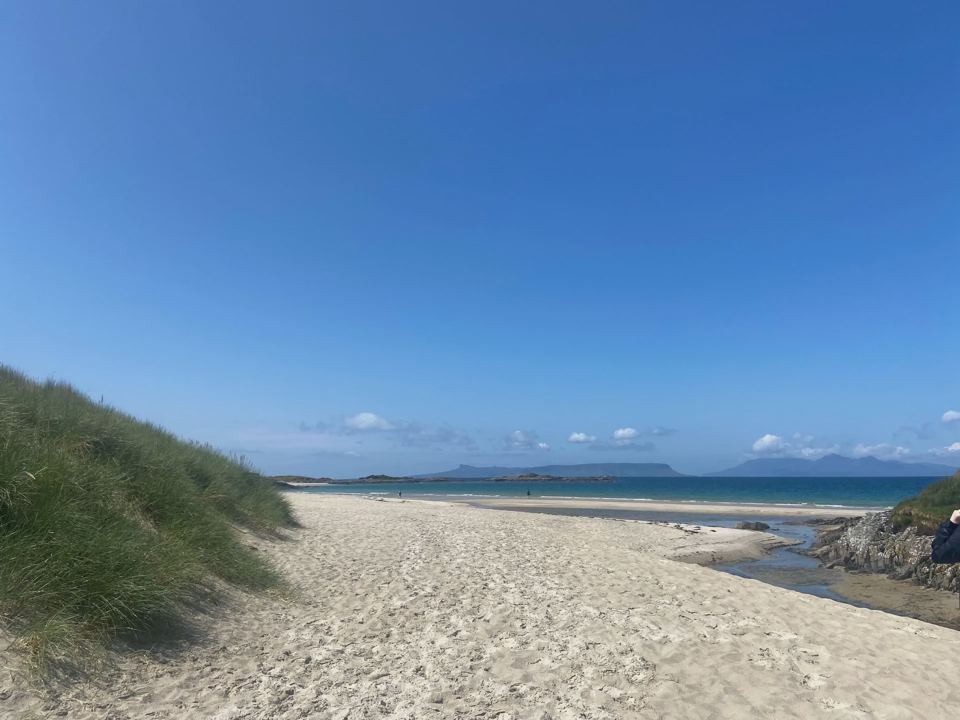 White sand beach nearby
