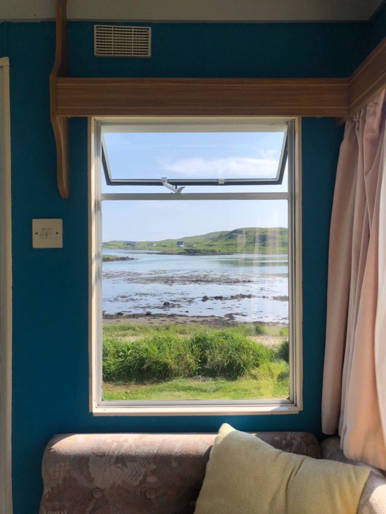 Window looking over the bay