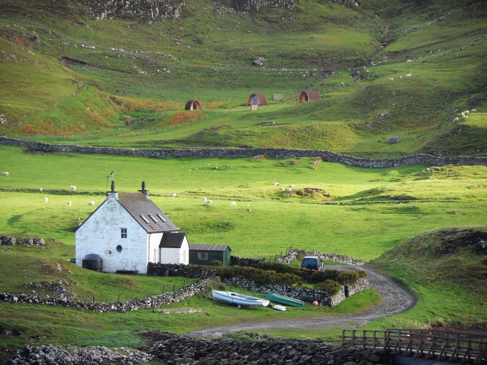 Pods above the croft house