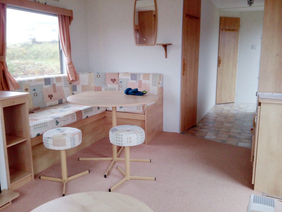 Inside the caravan