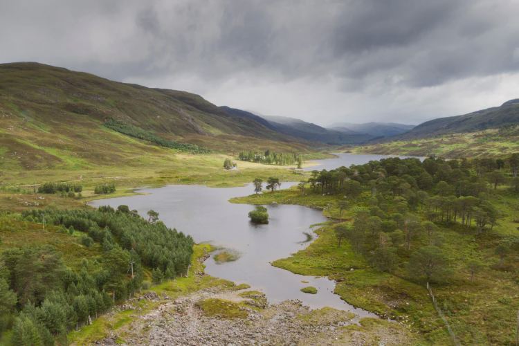Glen and river from above