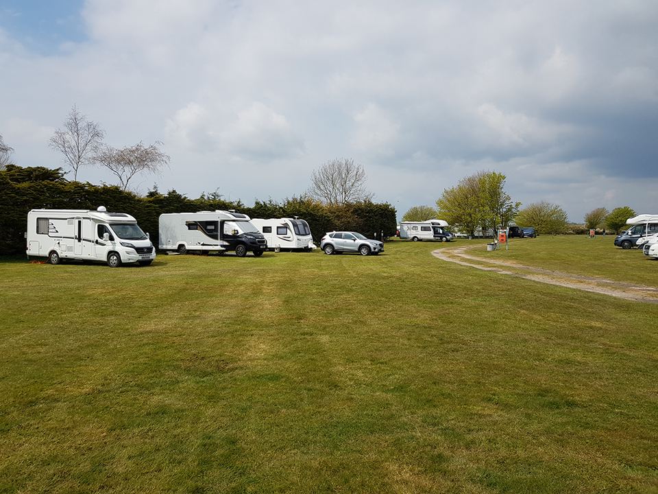Motorhomes on the grass