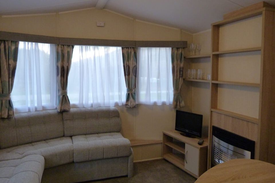 Lounge with gas fire
