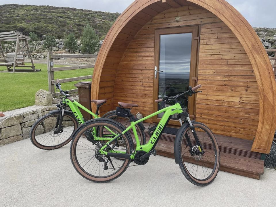 Pod front with bikes