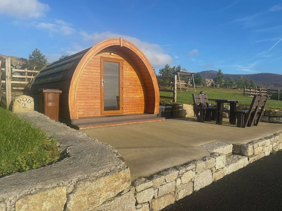 Timber pod with picnic table