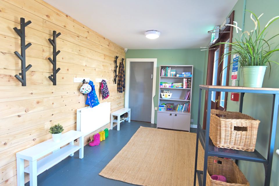 Boot room with toys