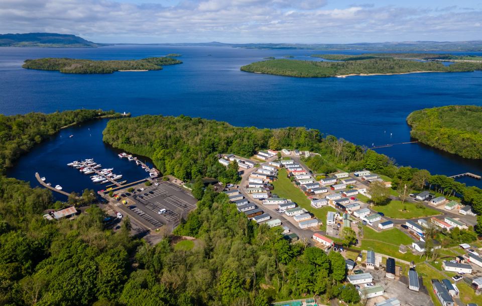 Marina and islands on the lough