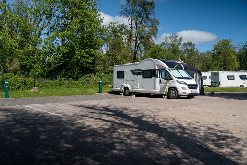 Motorhome on hardstanding