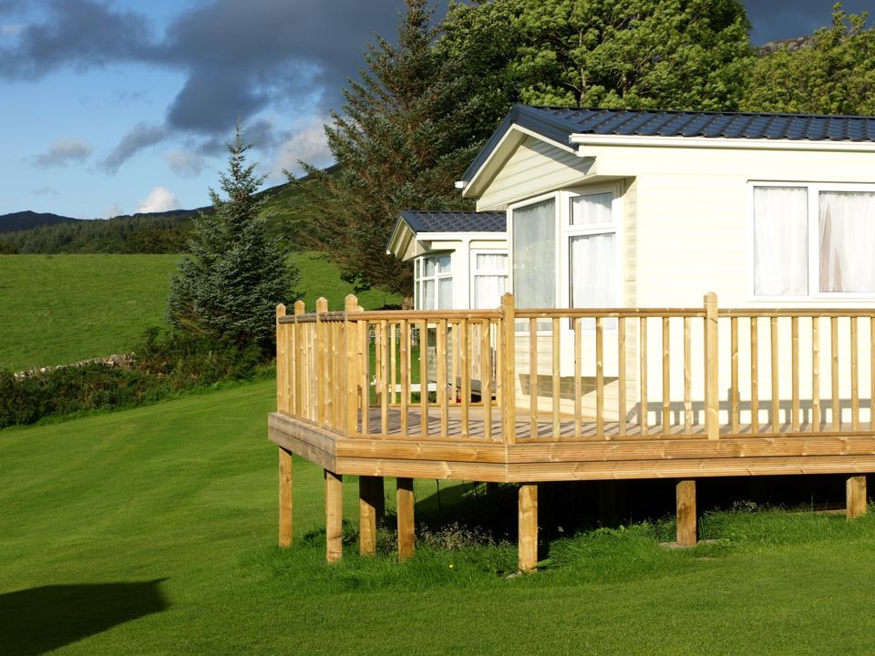 Holiday home on raised decking