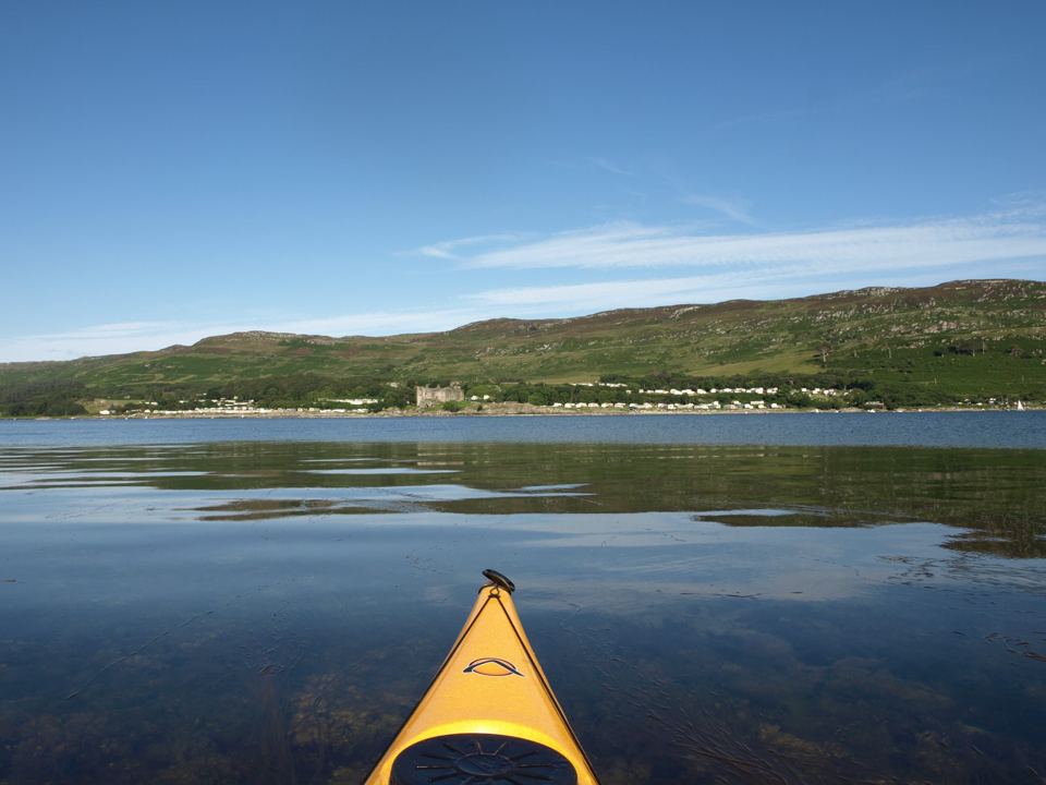 Looking back at the park from the loch