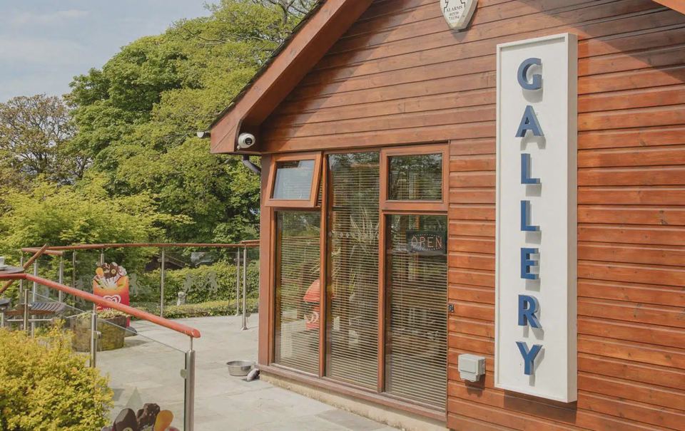 Gallery building on the park