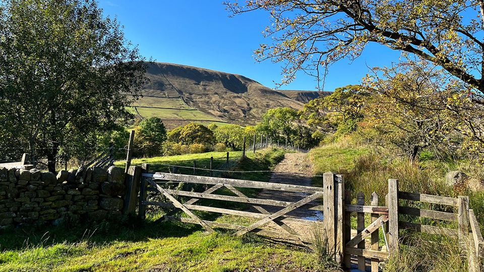 Gate and path towards the hills