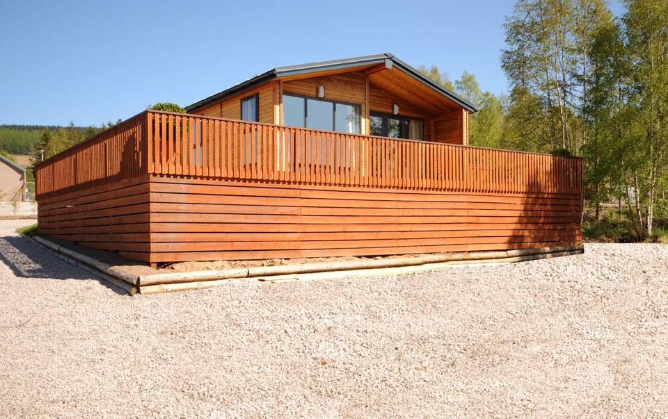 Lodge and raised deck