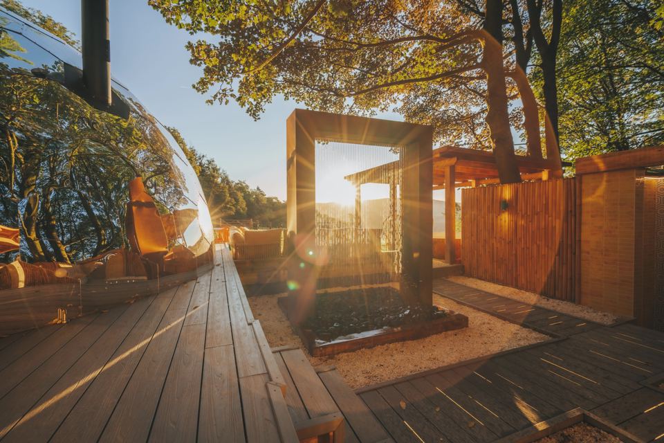 Dome deck at sunset