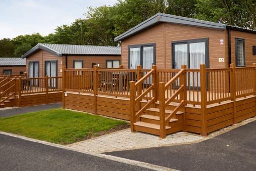 Lodges with decking