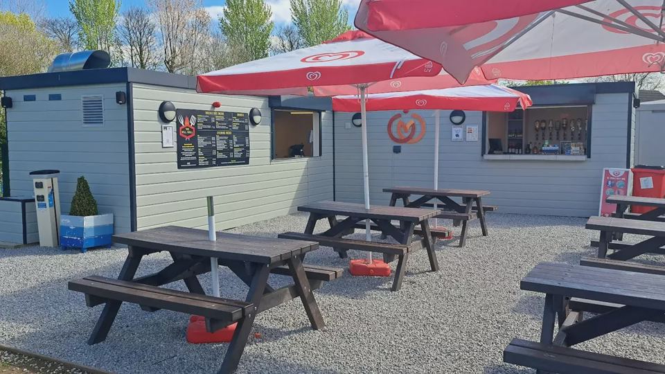 Cafe outdoor seating area