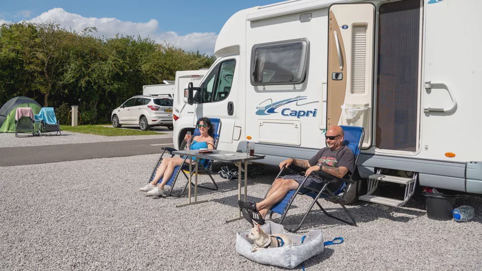 Motorhome on a hardstanding pitch