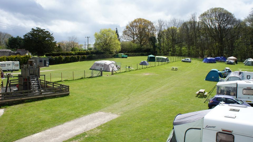 Pitches beside the play area