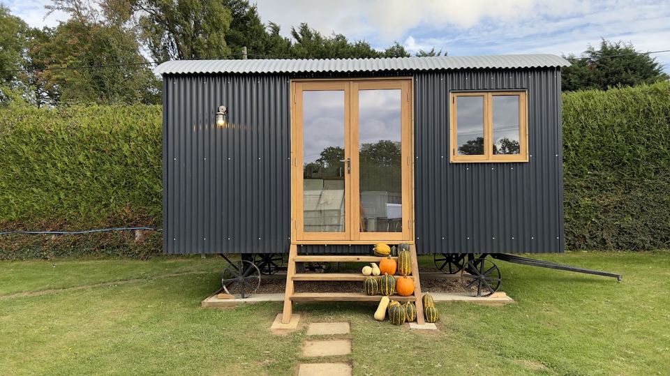 Shepherd's hut steps
