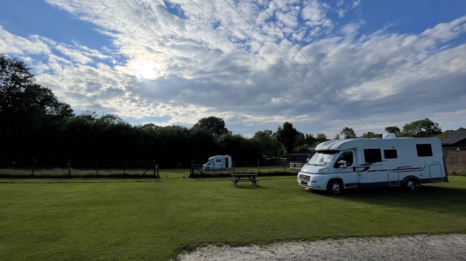 Motorhome on the field