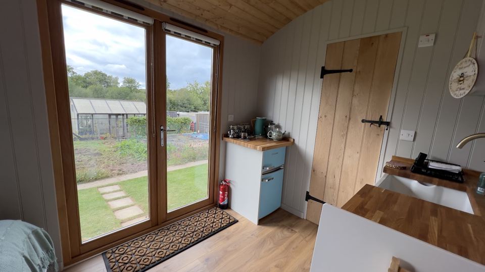 Inside the shepherd's hut