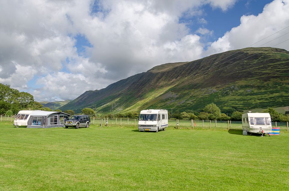 Tourers on the grass pitches