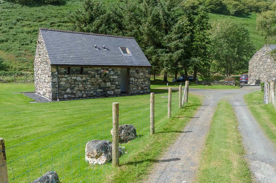 Shower block and farm track